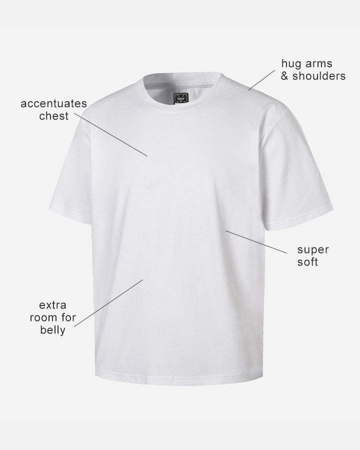 White Crew Neck T-Shirt-DEOLAX