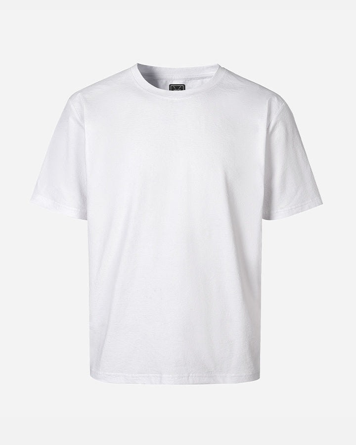 White Crew Neck T-Shirt-DEOLAX