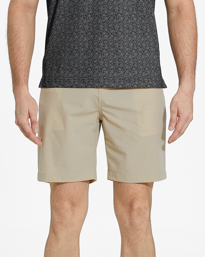 PLAYER FIT WOVEN 8" SHORT - TAN