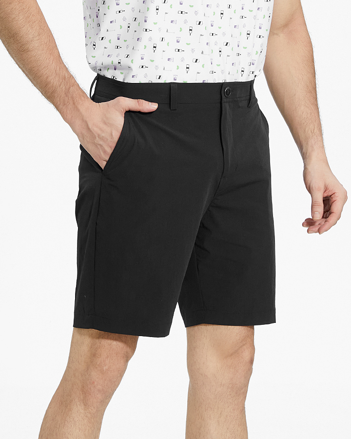 PLAYER FIT WOVEN 8" SHORT - BLACK