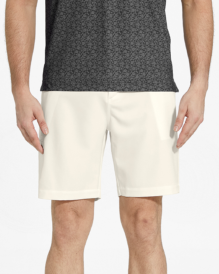 PLAYER FIT WOVEN 8" SHORT - White