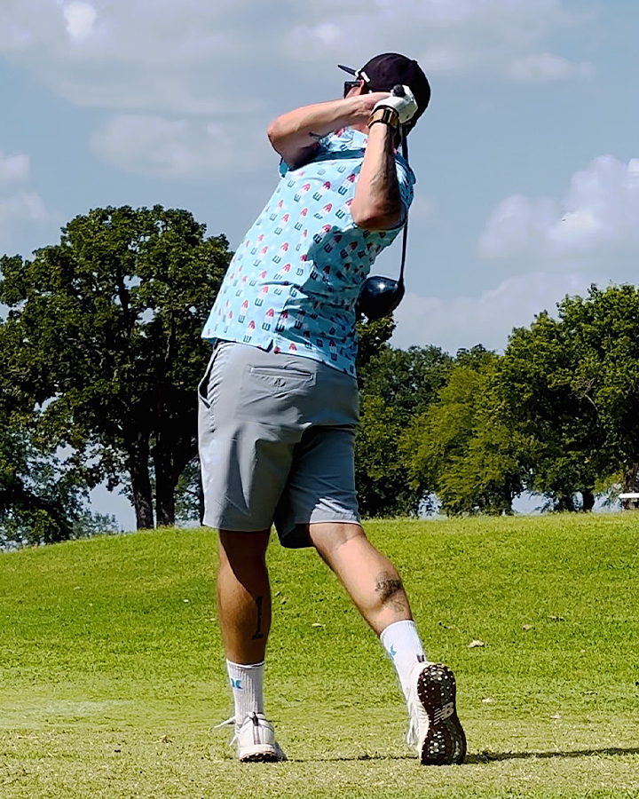 Deolax America Pops Print Golf Polo - Blue