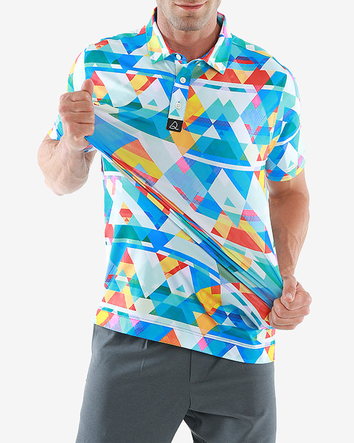 Virginia  Print Golf Polo - Deolax 