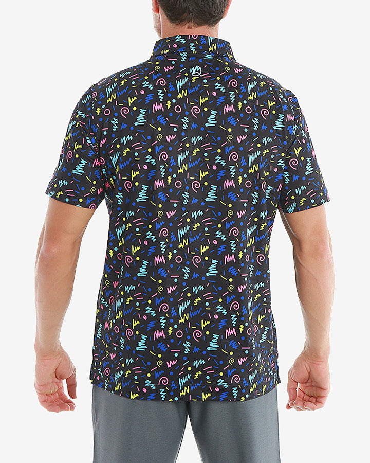 Deolax Golf Abstract Symbol Funny Golf Polo Shirts For Men