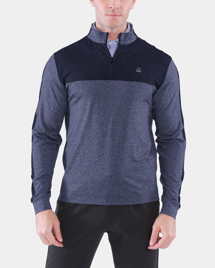 Deolax Comfort Soft Quarter Zip Pullover - Drak Blue