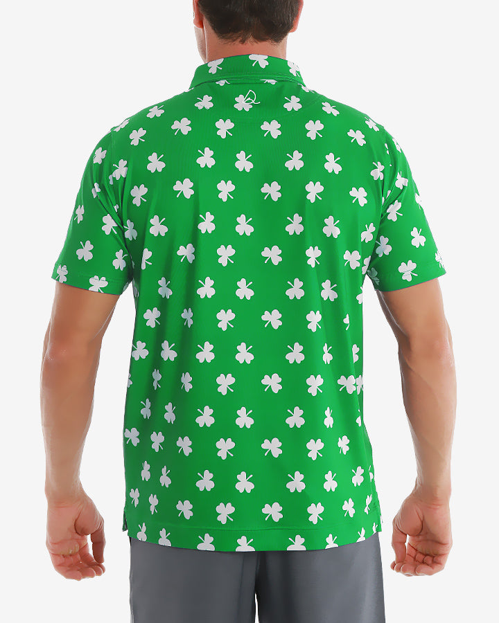 Deolax Golf Shirts For Men Fighting Irish Print Funny Polo Shirts