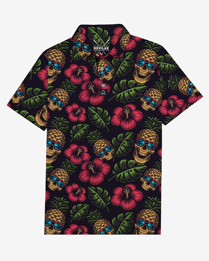 Pineapple Skull Polo-DEOLAX