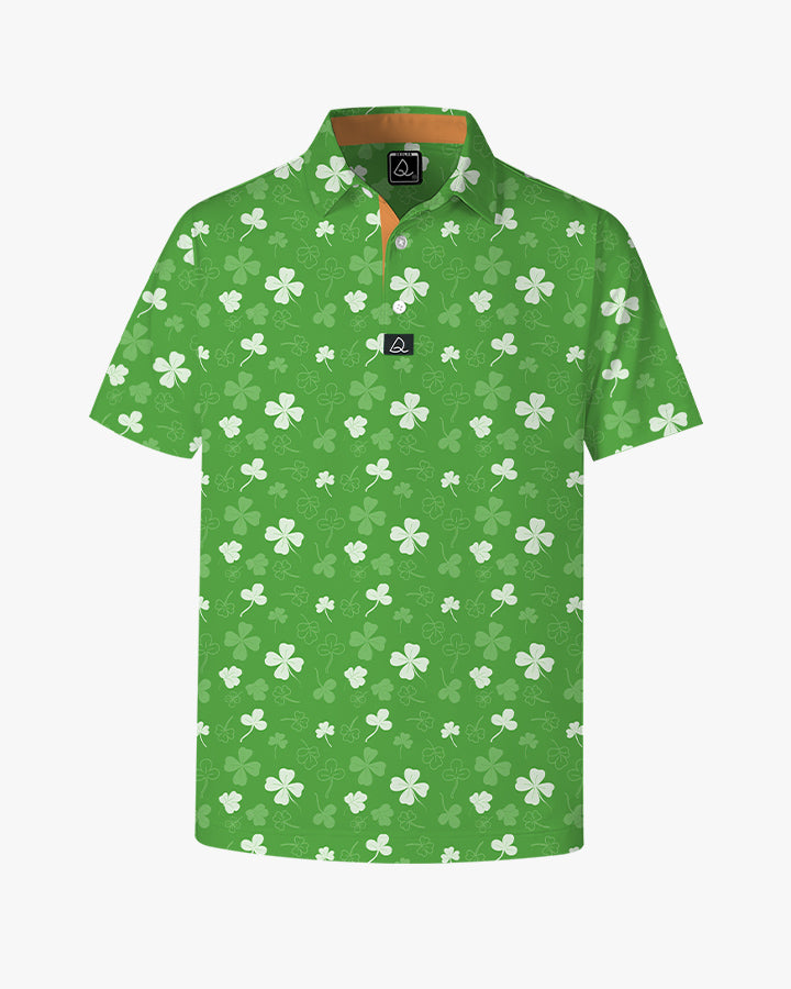 Deolax Golf Shirts For Men Fighting Irish Print Funny Polo Shirts