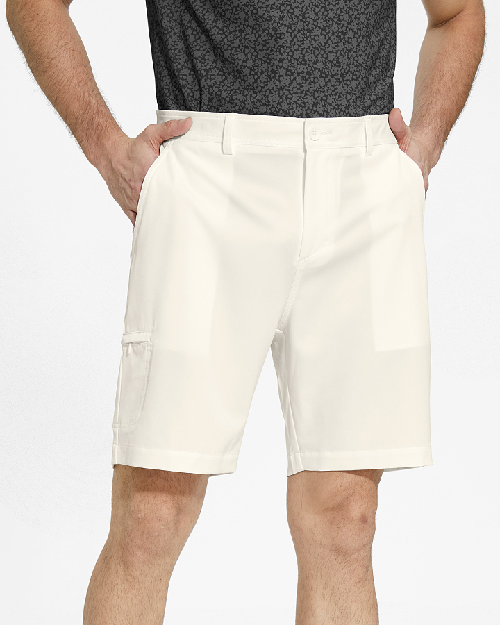 PLAYER FIT WOVEN 8" SHORT - White