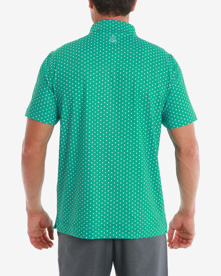 Deolax Golf Classic Dot Polo Shirts - Green
