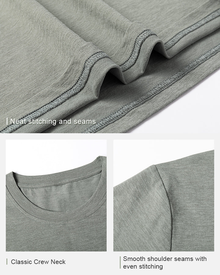 Glaucescent Crew Neck T-Shirt-DEOLAX