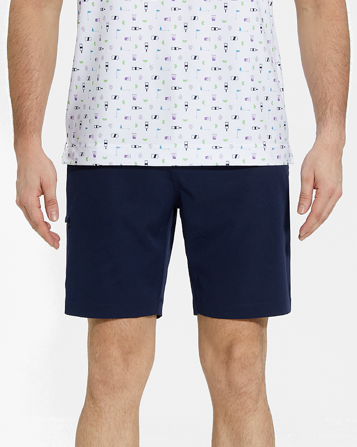 PLAYER FIT WOVEN 8" SHORT - DARK BLUE