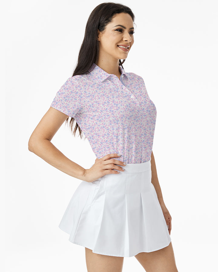 Whimsybloom Patterned Golf Polo - Women's Polo Shirts - Best in Deolax