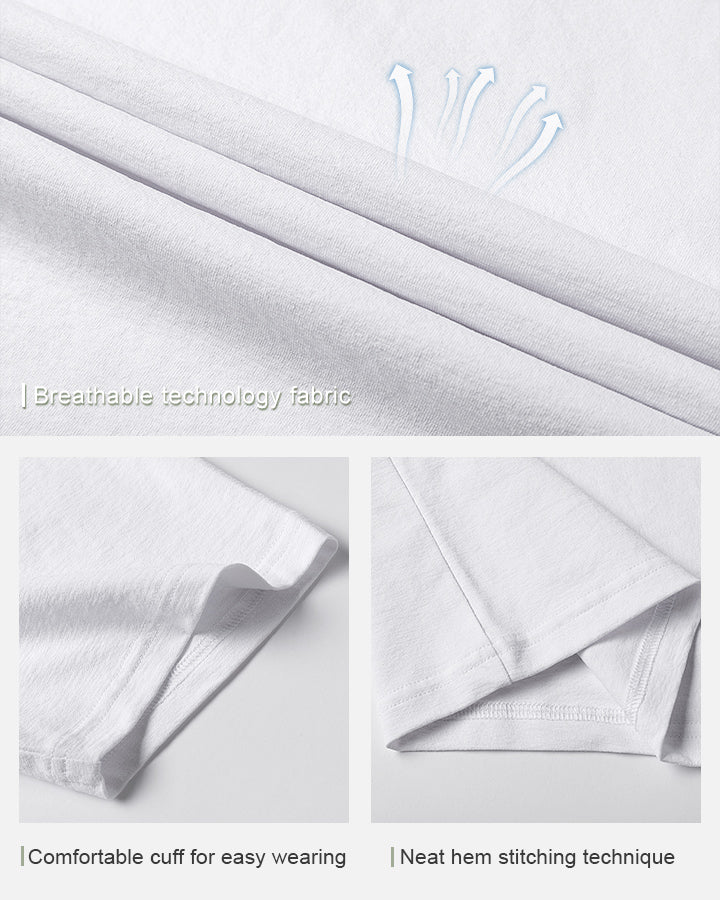 White Crew Neck T-Shirt-DEOLAX