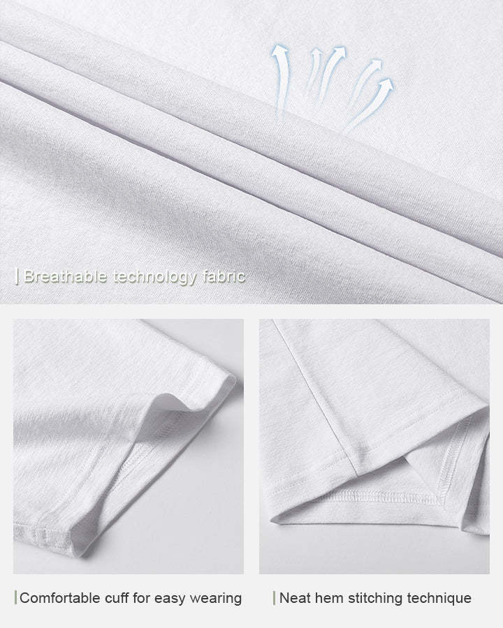 White Crew Neck T-Shirt-DEOLAX
