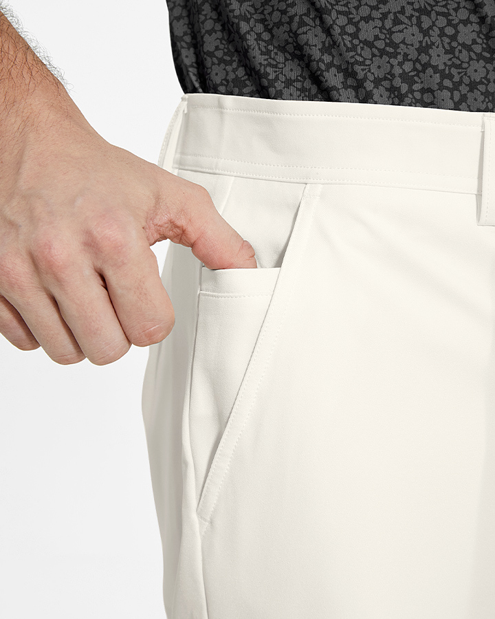 PLAYER FIT WOVEN 8" SHORT - White