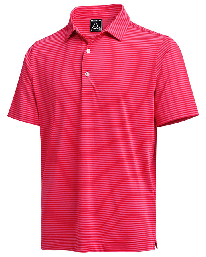 Deolax Classic Stripe Polo Shirts - Red
