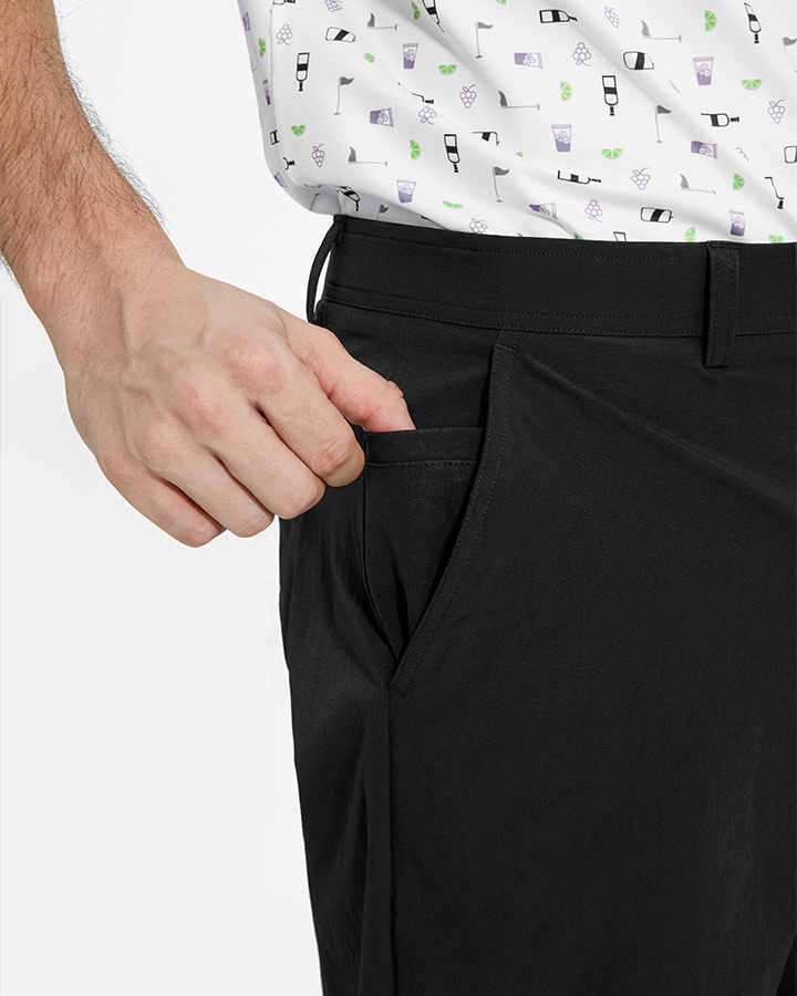 PLAYER FIT WOVEN 8" SHORT - BLACK