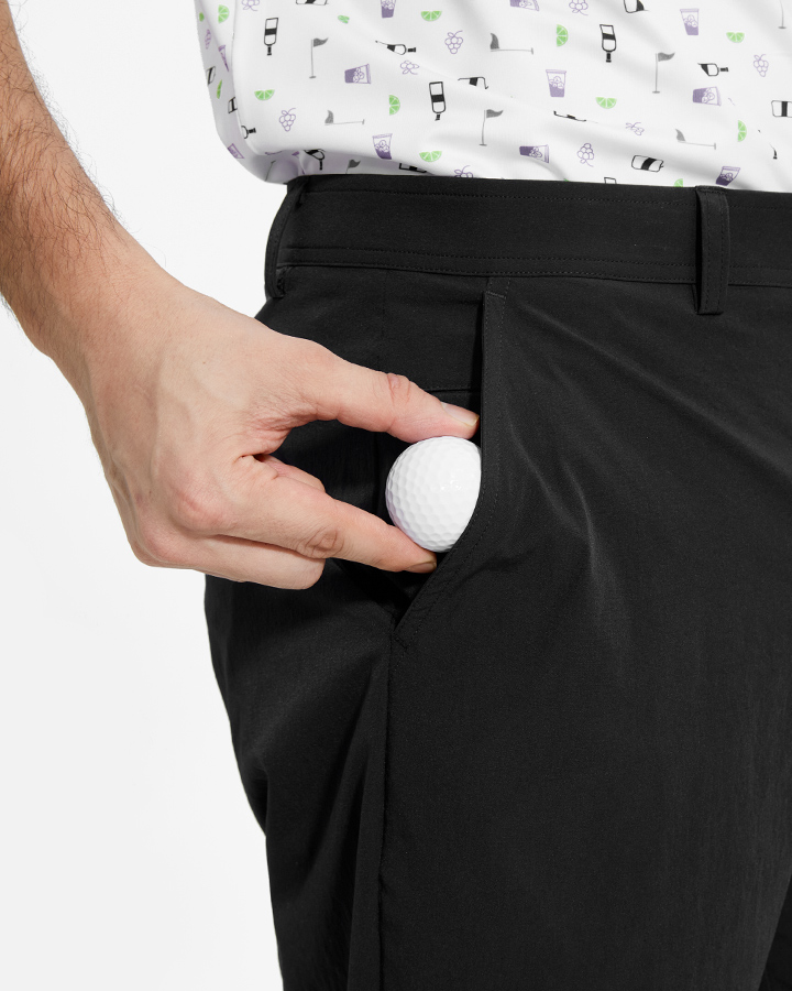 PLAYER FIT WOVEN 8" SHORT - BLACK