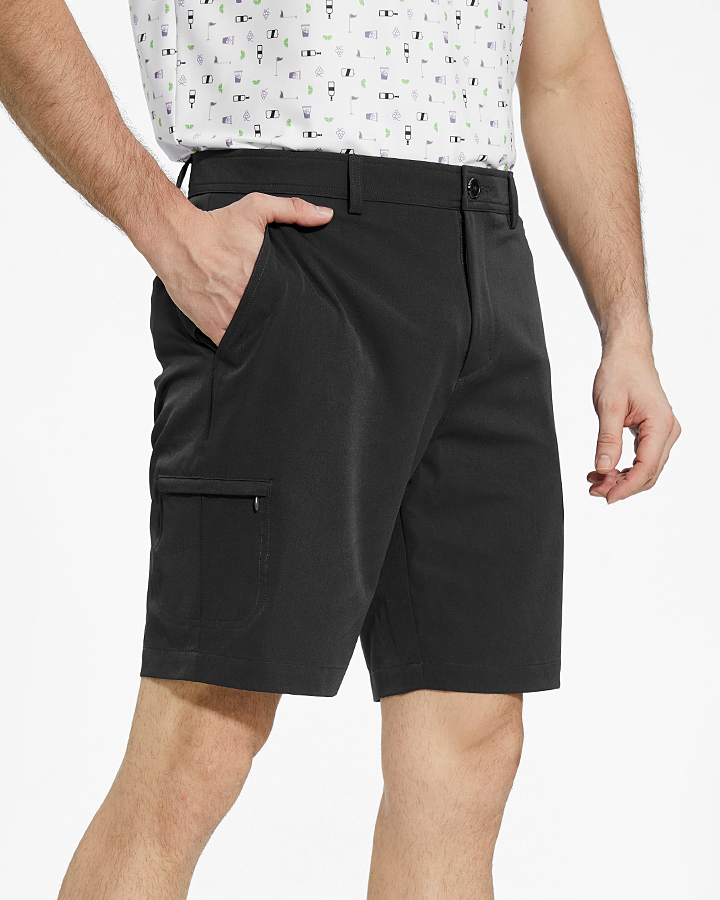 PLAYER FIT WOVEN 8" SHORT - Black