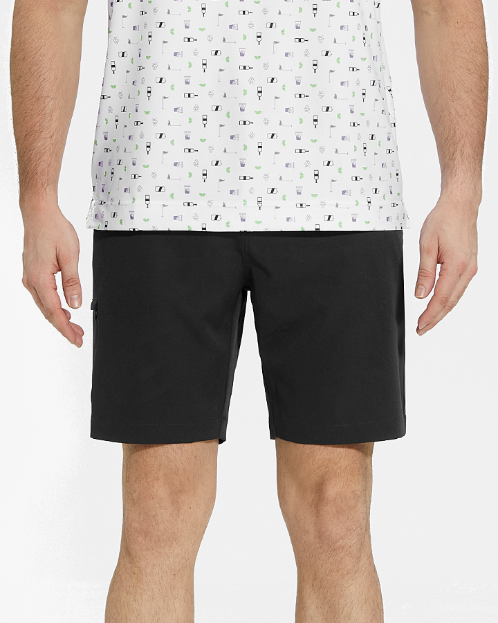 PLAYER FIT WOVEN 8" SHORT - Black