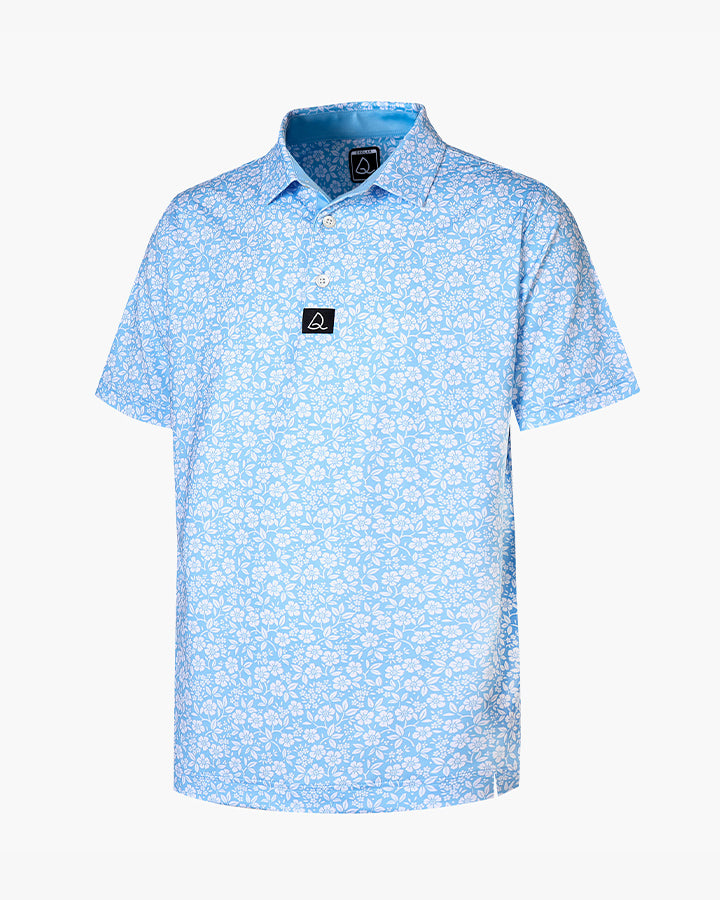 Deolax Golf Passionate Print Polo Shirts - Blue