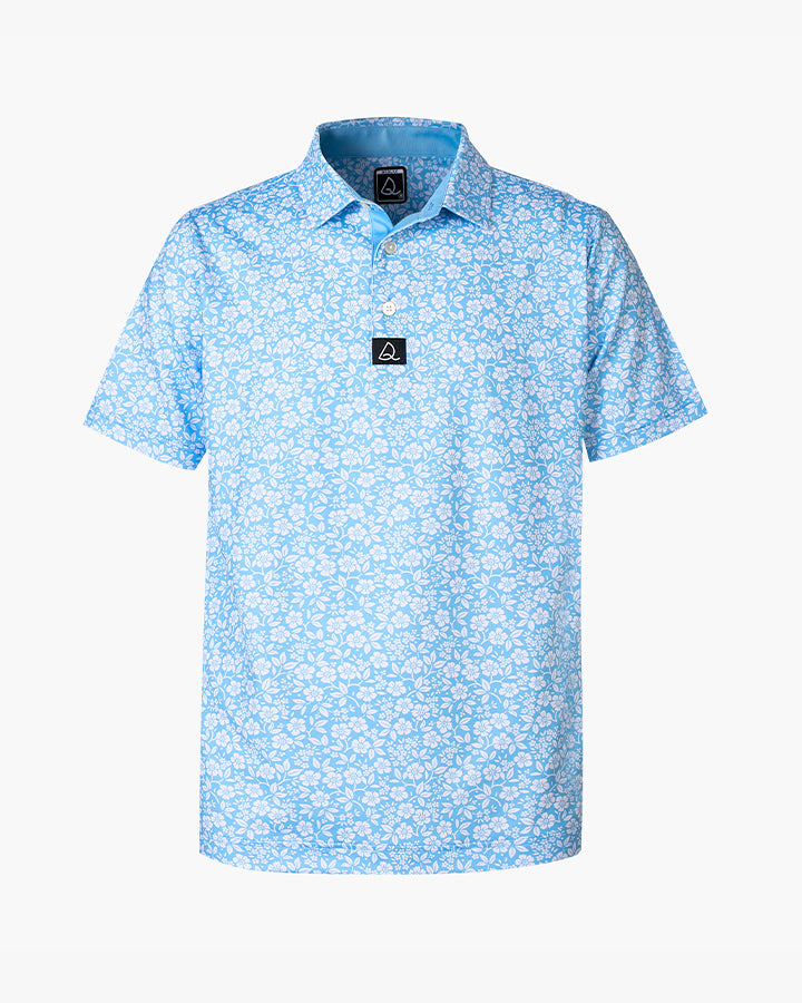 Deolax Golf Passionate Print Polo Shirts - Blue