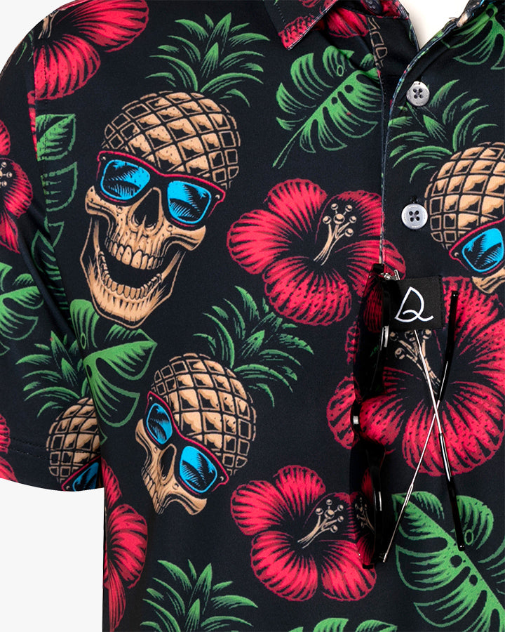 Pineapple Skull Polo-DEOLAX