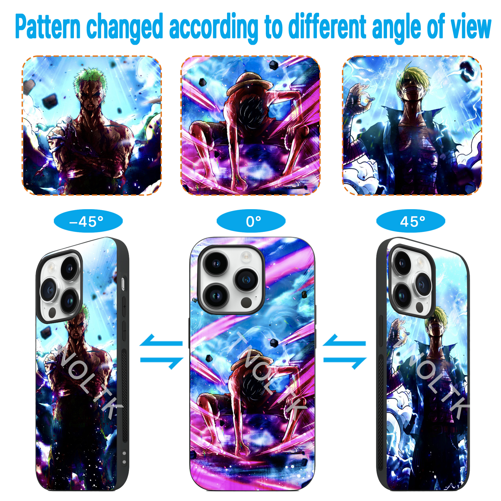 3D Motion iPhone One piece Anime Phone Cases