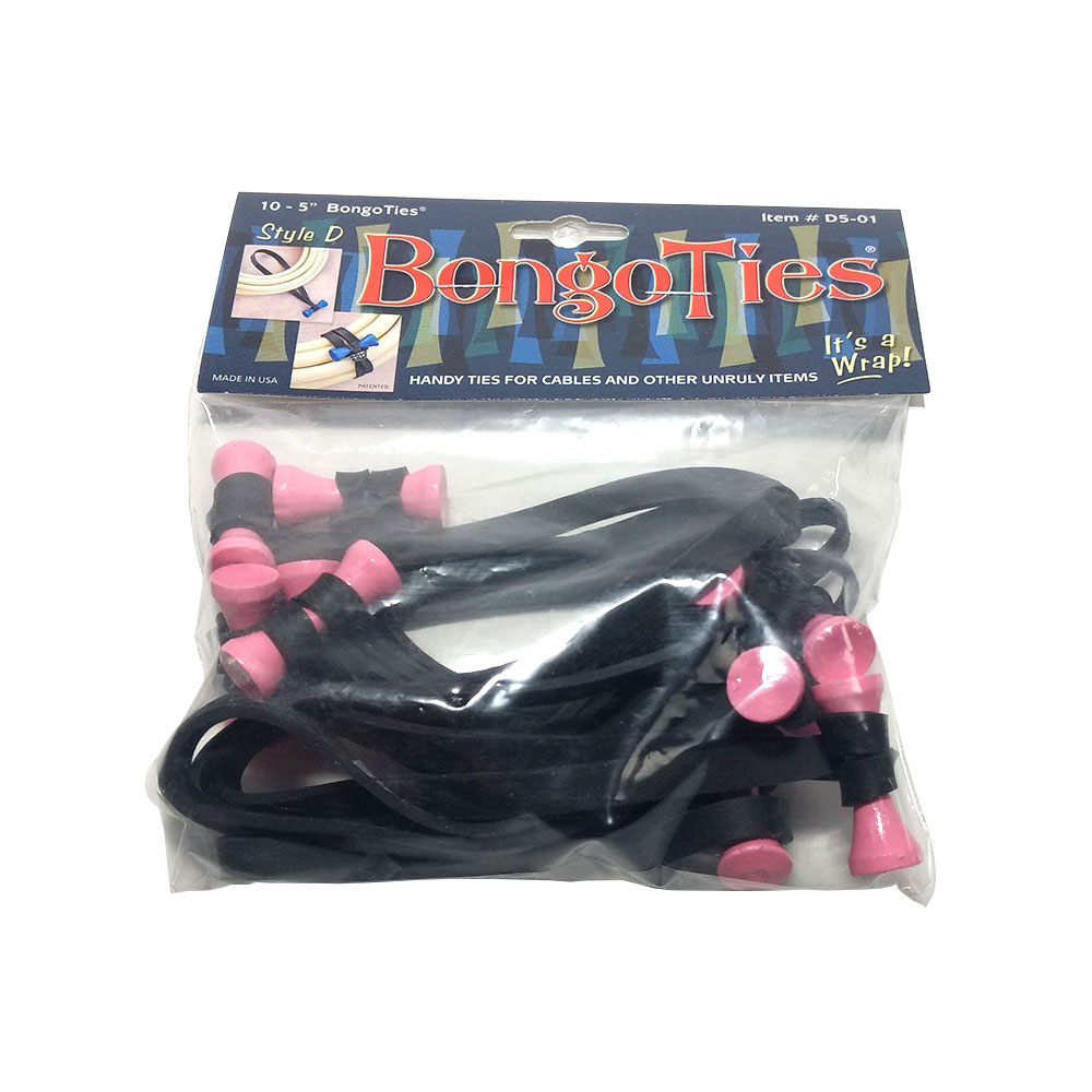 Bongo Ties Multi-Purpose Elastic Ties (10 Pack)-Pinknoise Systems