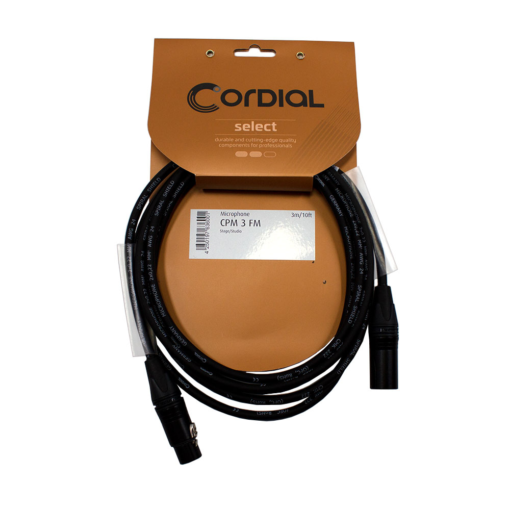 Cordial CPM FM 3 pin XLR Mic Cables 3m-20m