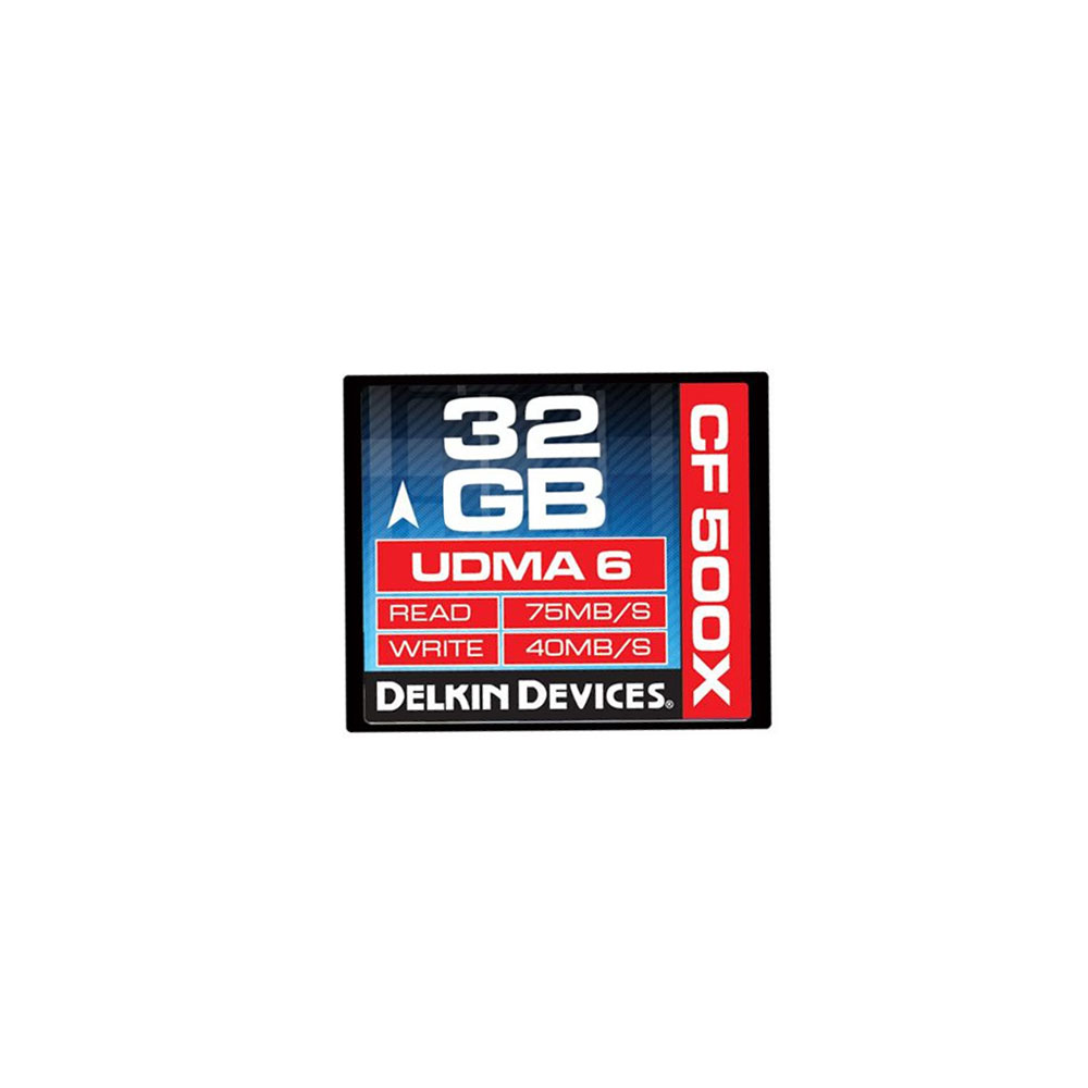 Delkin 500X UDMA-6 Compact Flash Memory Card (16GB/32GB)-Pinknoise Systems