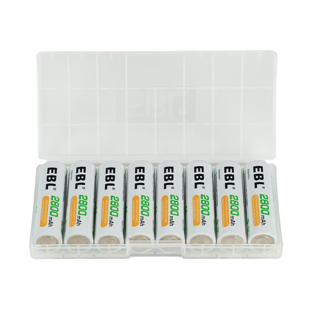 EBL AA Rechargeable 2800 mAh Batteries 8-Pack-Pinknoise Systems