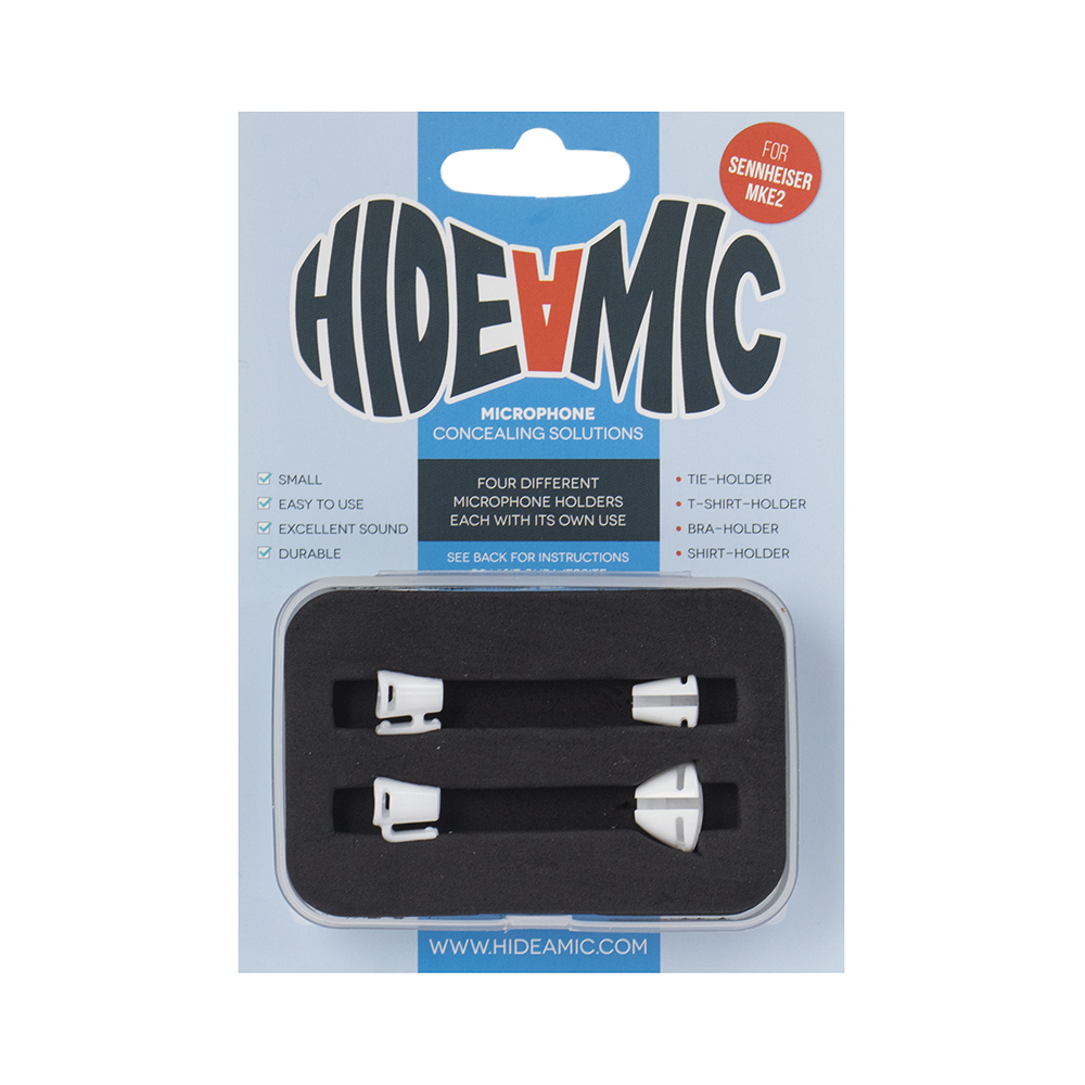 Hide-A-Mic Sennheiser MKE2 Lavalier Microphone Holders (Complete Set of 4)-Pinknoise Systems
