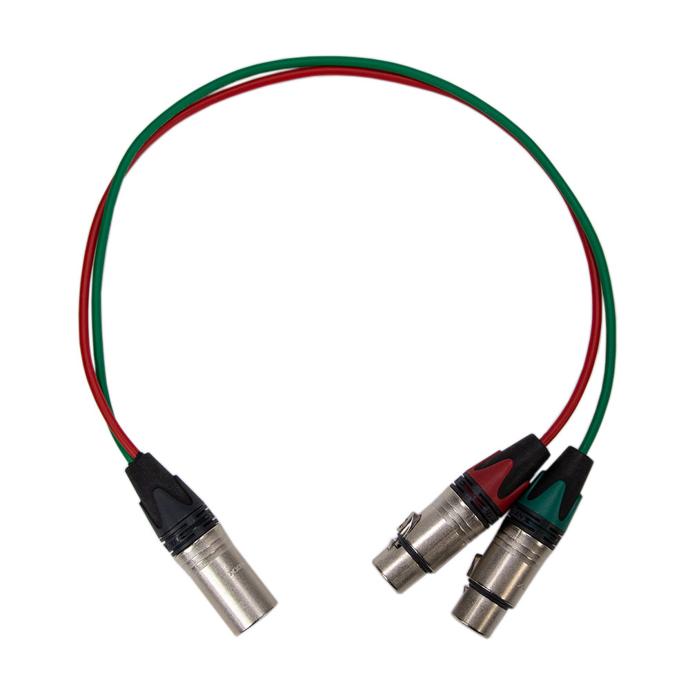 Pinknoise Custom 5-Pin XLR (Male) to Twin 3-Pin XLR (Female) Stereo Splitter Cable (Various Lengths)