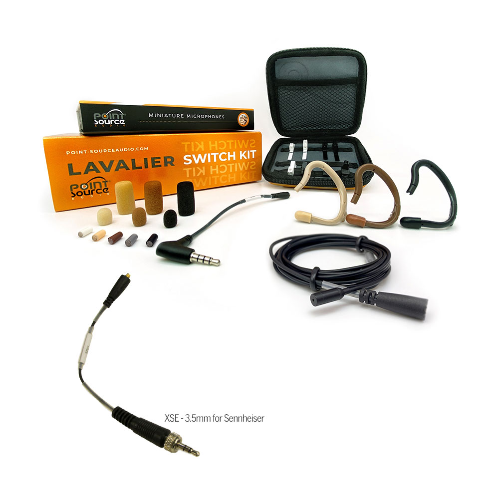 Point Source Audio Lavalier Switch Kit w/ 3.5mm Connector for Sennheiser-Pinknoise Systems