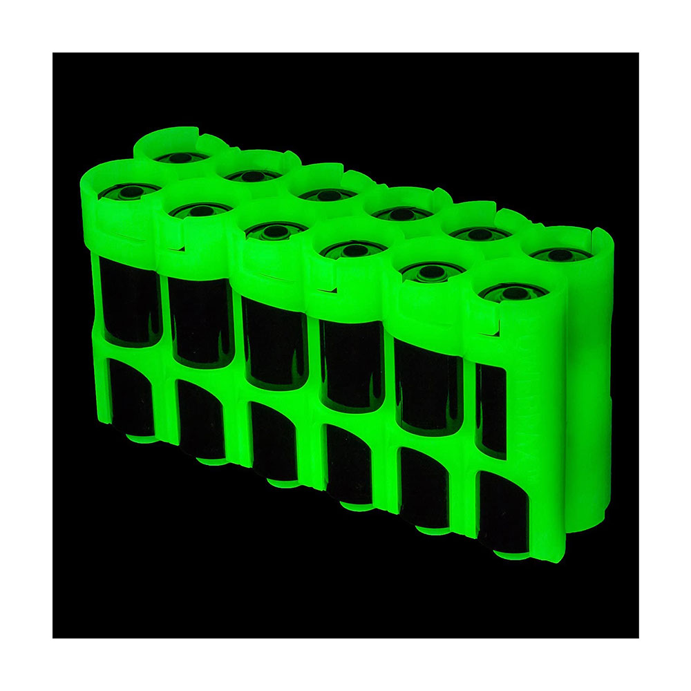 Powerpax 12-Pack AA Battery Caddy (Various Colours)