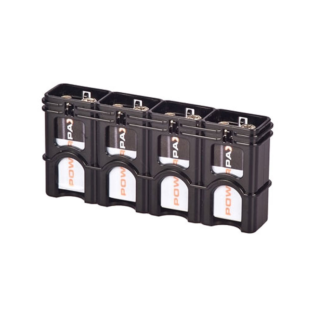 Powerpax Slimline 4-Pack 9V Battery Caddy (Various Colours)
