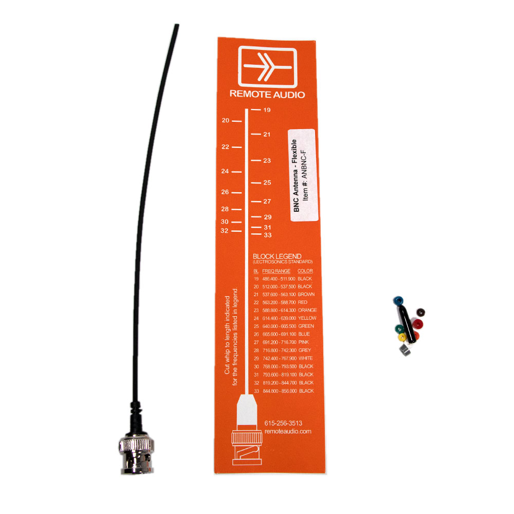 Remote Audio Flexible Whip Antenna Kit (SMA/BNC)-Pinknoise Systems