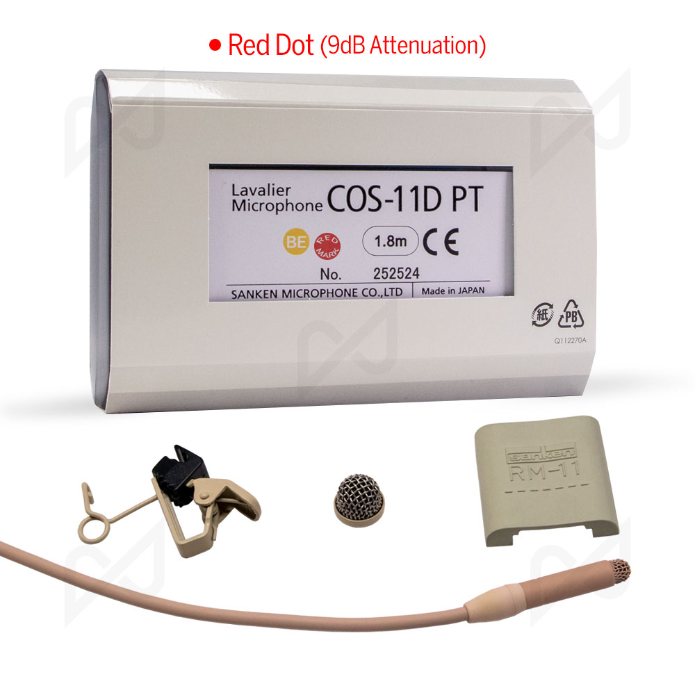 Sanken COS-11D Lavalier Microphone Red Dot (Attenuated)