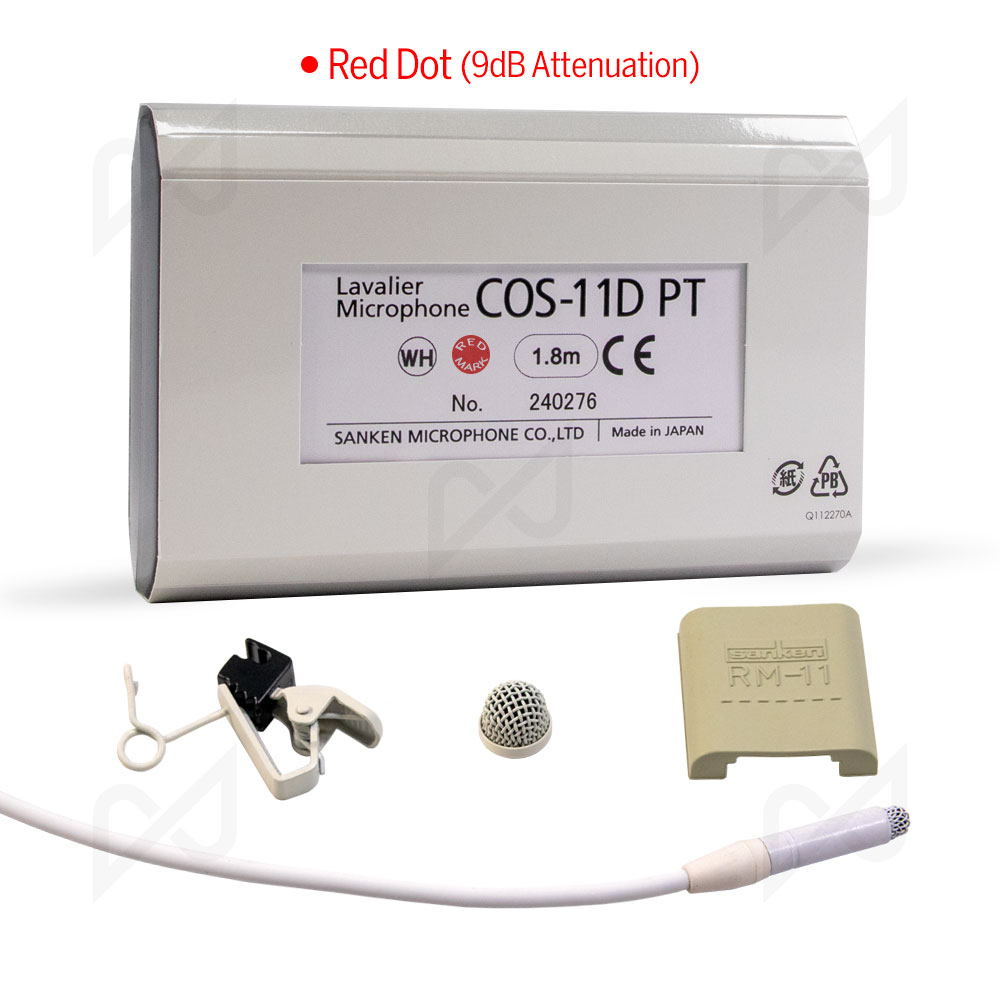 Sanken COS-11D Lavalier Microphone Red Dot (Attenuated)