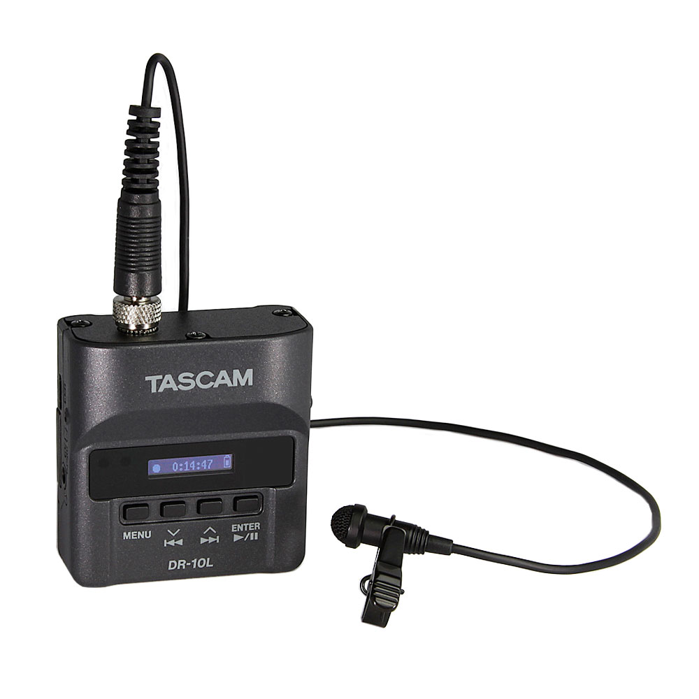 Tascam DR-10L Digital Audio Recorder with Lavalier Microphone