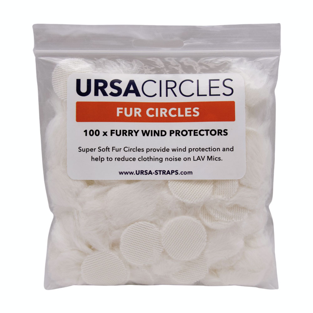 URSA Fur Circles Mini Windshields for Lavalier Microphone (Pack of 100)-Pinknoise Systems