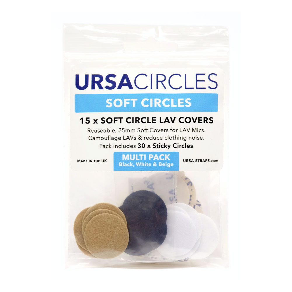 URSA Soft Circles Lav Mic Covers w/ Stickies - Multi-Pack