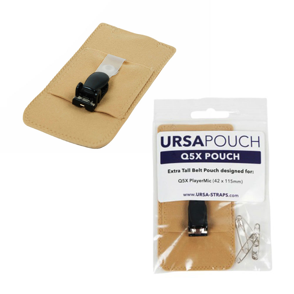 URSA Transmitter Extra Tall Pouch for Belts or Bras (Pouch Only) for Q5X PlayerMic-Pinknoise Systems
