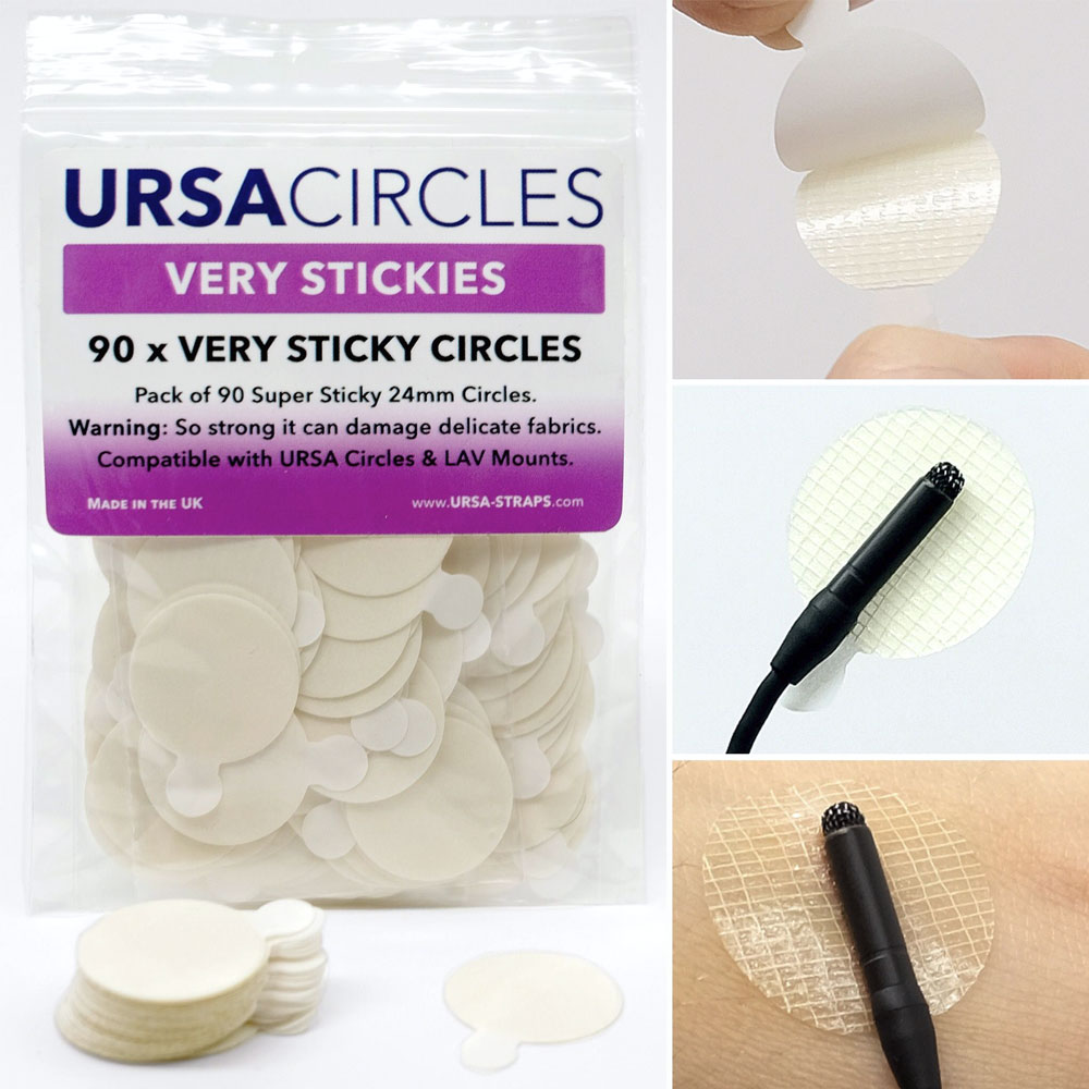 URSA Very Sticky Circles for Lavalier Microphones (Pack of 90)