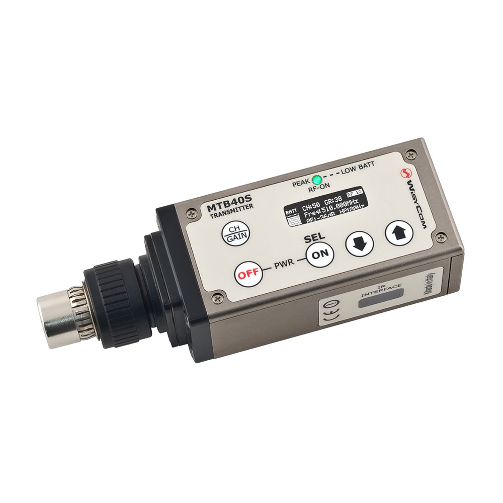 Wisycom MTB40S Plug-On XLR Transmitter-Pinknoise Systems
