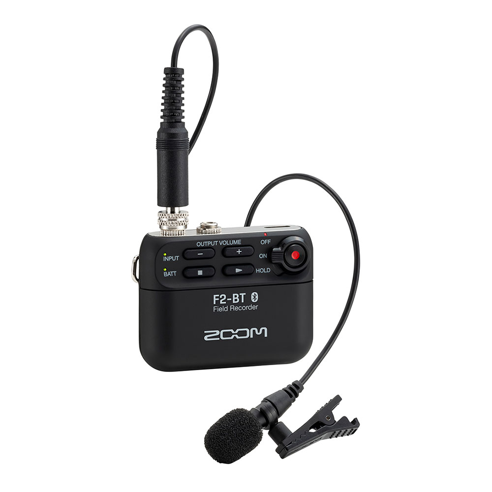 Zoom F2/F2-BT Compact Field Recorder with Lavalier Microphone-Pinknoise Systems