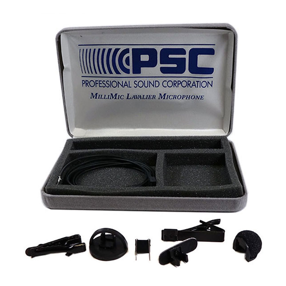 PSC MilliMic Miniature Lavalier Microphone w- Case & Accessories-Pinknoise Systems