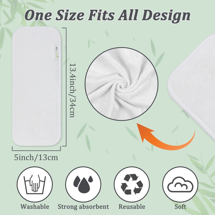 Resuable Bamboo Baby Cloth Diaper Insert Liners Wegreeco